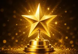 Radiant golden star representing top-tier quality